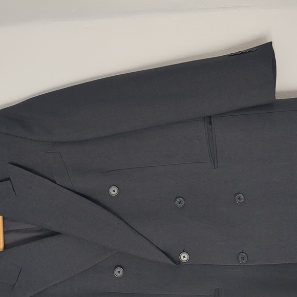 Gianfranco Ferre Double Breasted Blazer Mens 52R Virgin Wool Italy Luxury Formal - Picture 2 of 12